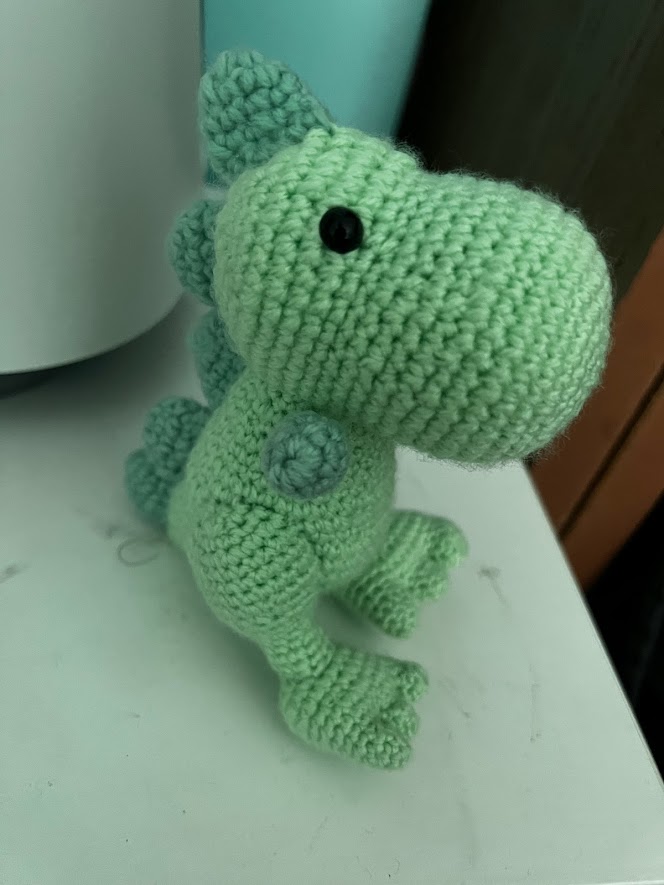 Dinosaur Crochet Amigurumi Crocheted green dinosaur