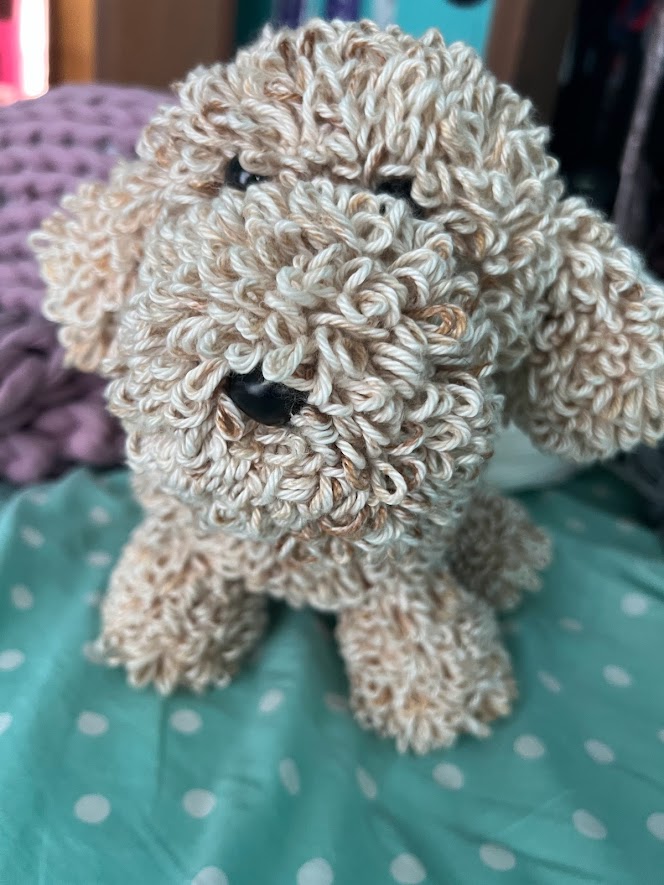 Doodle Crochet Amigurumi Crocheted brown doodle dog