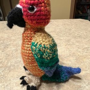 Crocheted sun conure